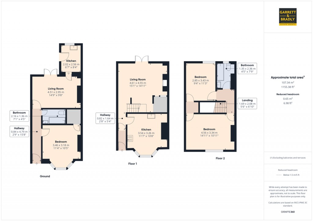Floorplans For Fitzroy Street, Totterdown, Bristol, BS4