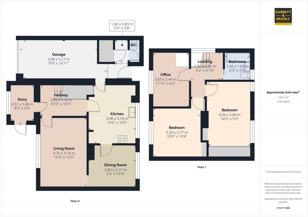 Floorplans For Herald Close, Stoke Bishop, BS9, Bristol
