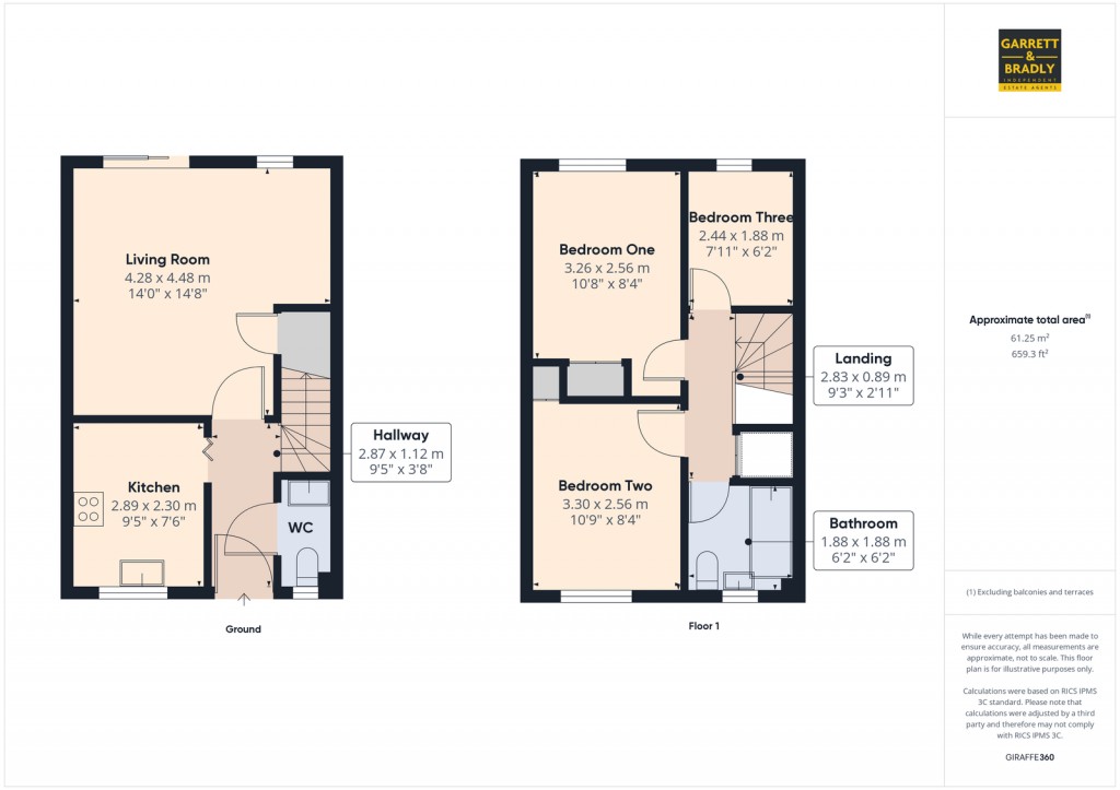 Floorplans For Sandburrows Walk, Bristol, BS13