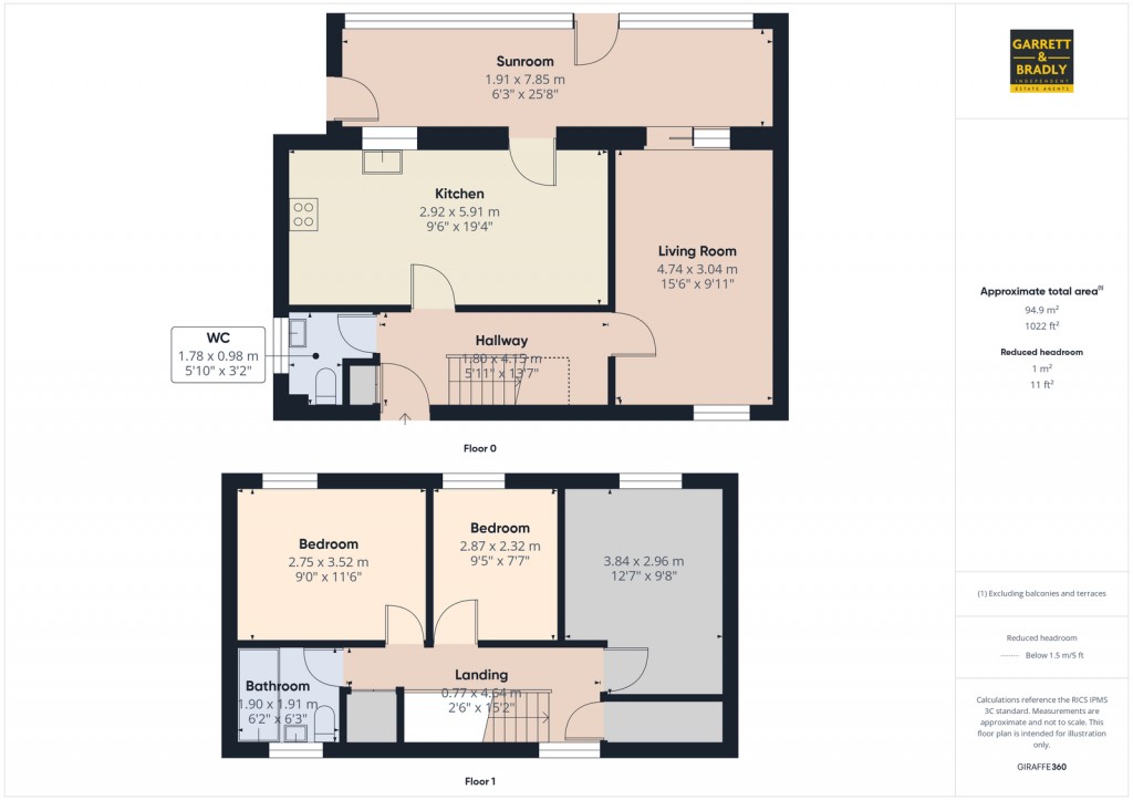 Floorplans For Lambert Place, Bristol, BS4 1XH