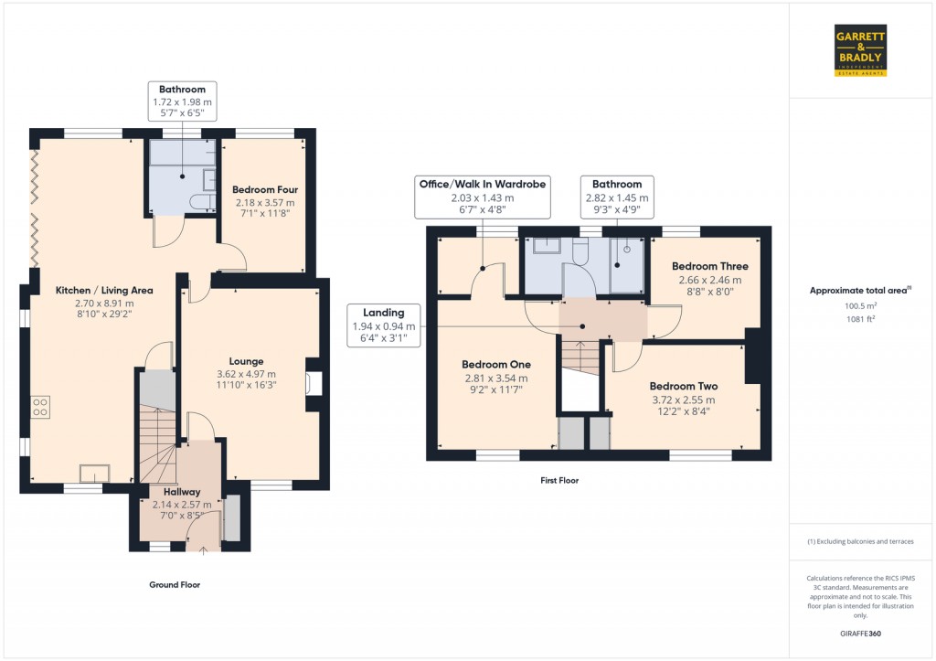 Floorplans For Farleigh Walk, Bedminster Down, Bristol