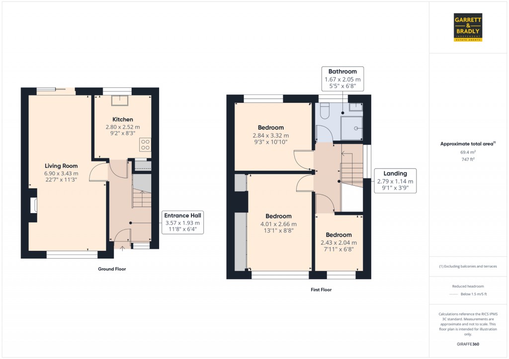 Floorplans For Pentire Avenue, Headley Park, Bristol