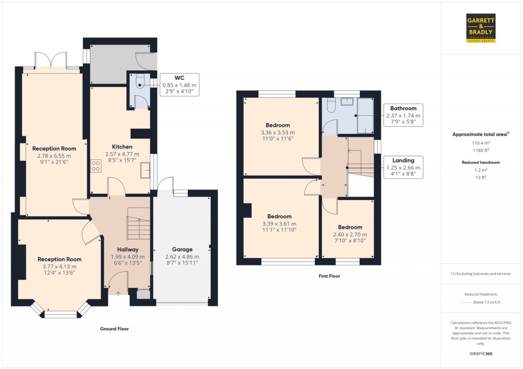 Floorplans For Hillyfield Road, Headley Park, Bristol
