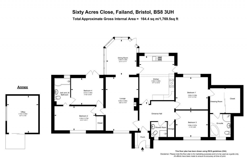 Floorplans For Sixty Acres Close, Failand, Bristol