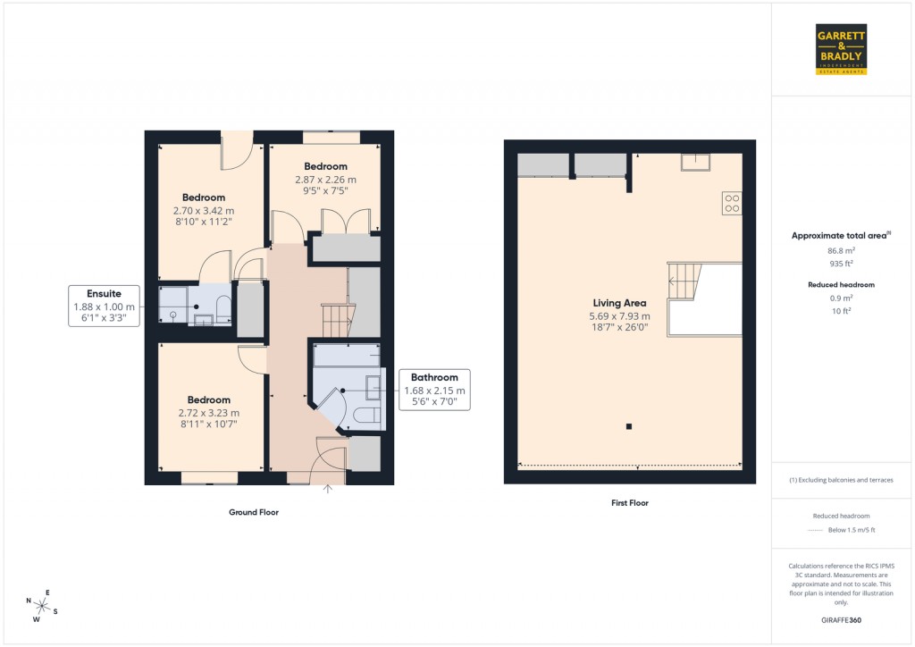 Floorplans For Hill Avenue, Victoria Park, BS3