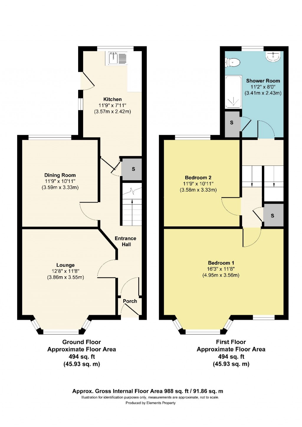 Floorplans For Robertson Road, Greenbank, Bristol