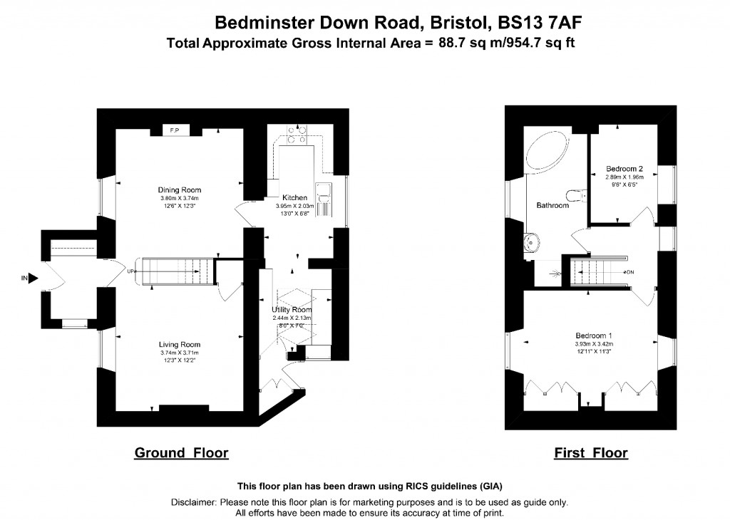 Floorplans For Bedminster Down Road, Bedminster Down, Bristol