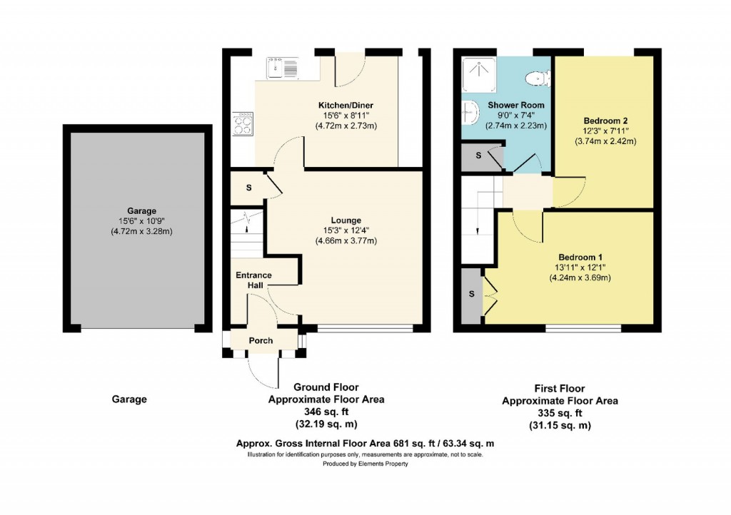 Floorplans For Downton Road, Knowle, Bristol