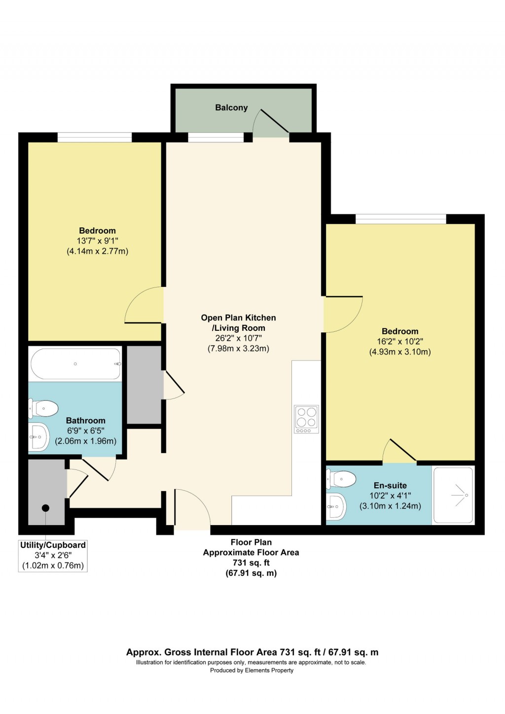Floorplans For Willow Apartments, Hazel Road, Bristol 