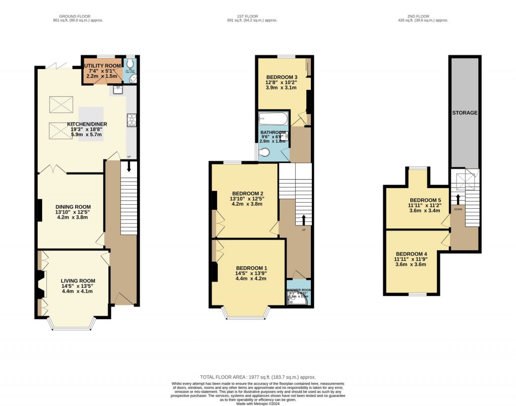 Floorplans For Waterloo Road, Wellington, TA21