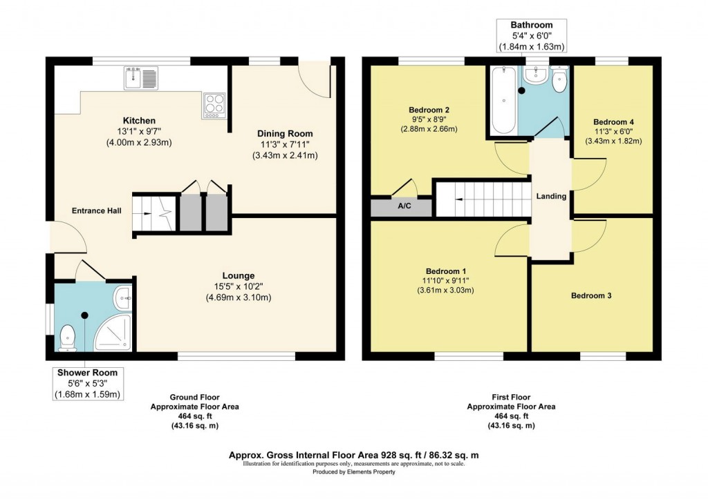 Floorplans For Heyron Walk, Hartcliffe, Bristol