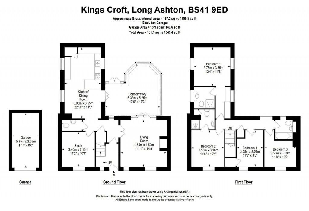 Floorplans For Kings Croft, Long Ashton, North Somerset